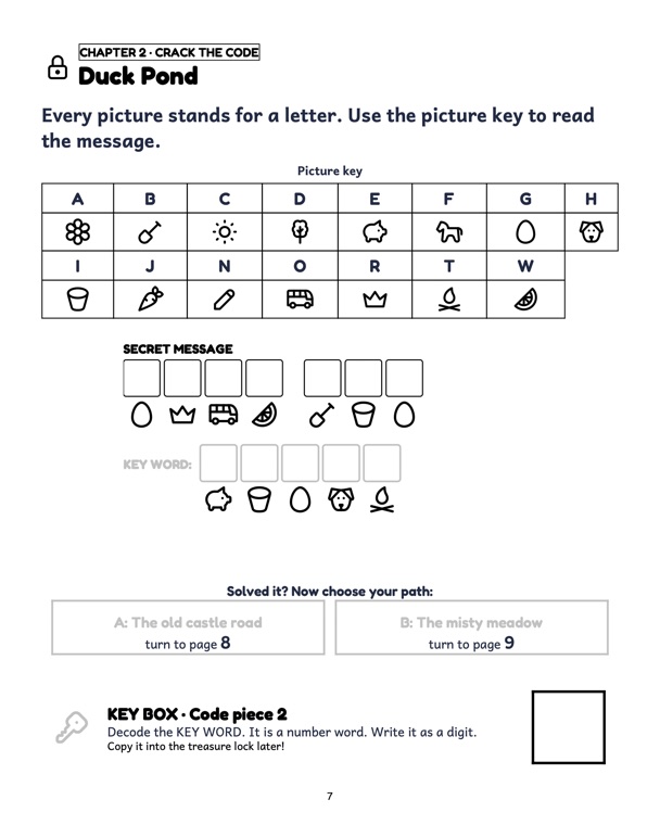 Gamebook · solve it, then choose your path