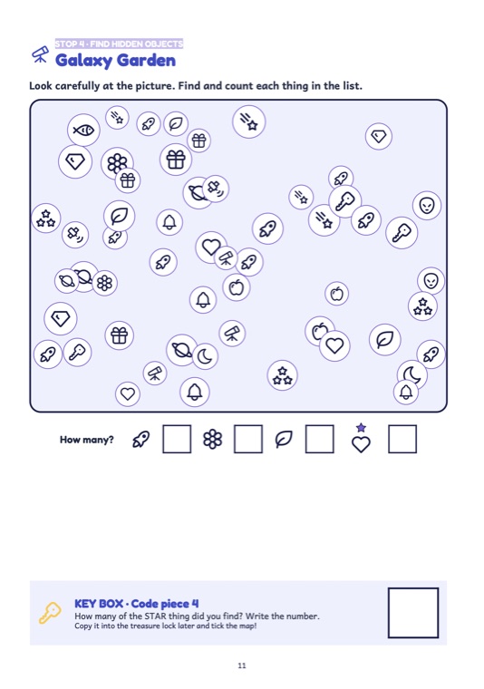 Seek and count · how many of each?